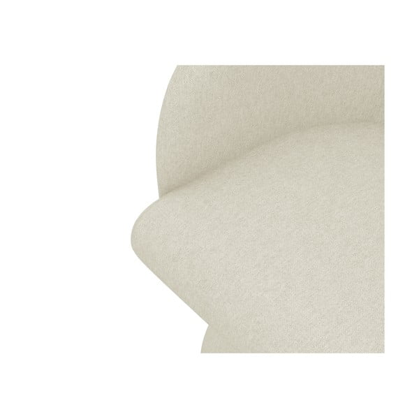 Sedia da pranzo color crema in imbottito Kanoa – Makamii-image-4