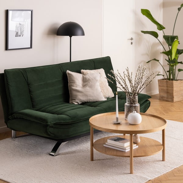 Tavolino rotondo in colore naturale con effetto rovere ø 80 cm Banbury - Actona-image-1