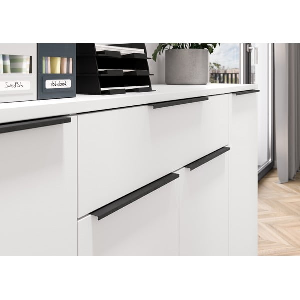 Cassettiera bassa bianca 161x101 cm Mailand - Germania-image-1