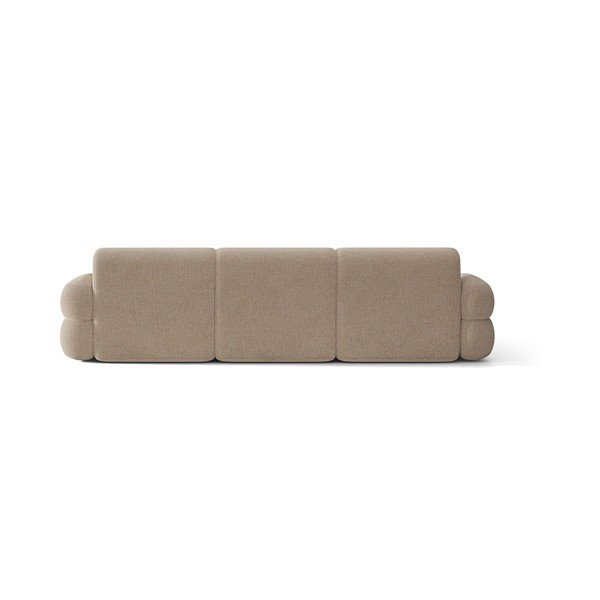 Divano angolare beige (con penisola a sinistra/con chaise lounge) con rivestimento in ciniglia Neo – Micadoni -image-4