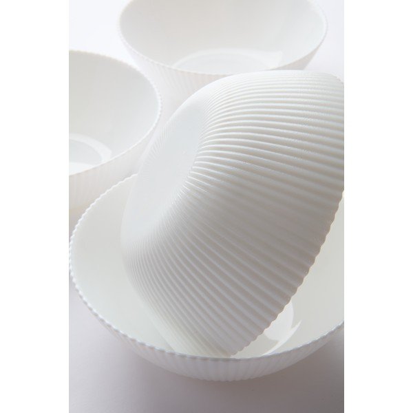 Ciotoline in set per insalata bianche in vetro 4 pz Alessia – Jotex-image-2