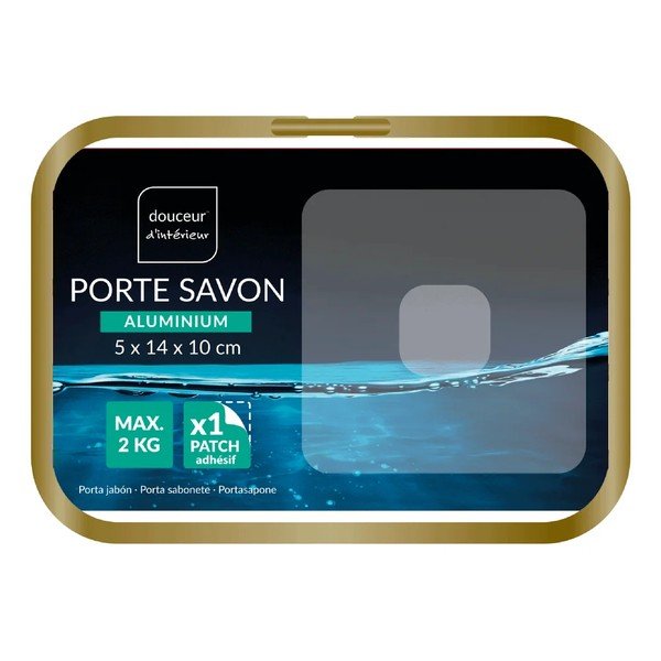 Portasaponetta senza foratura dorato in alluminio Filaire Aluminium – douceur d'intérieur-image-1