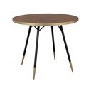 Tavolo da pranzo rotondo con piano in noce ø 91 cm Denise - White Label