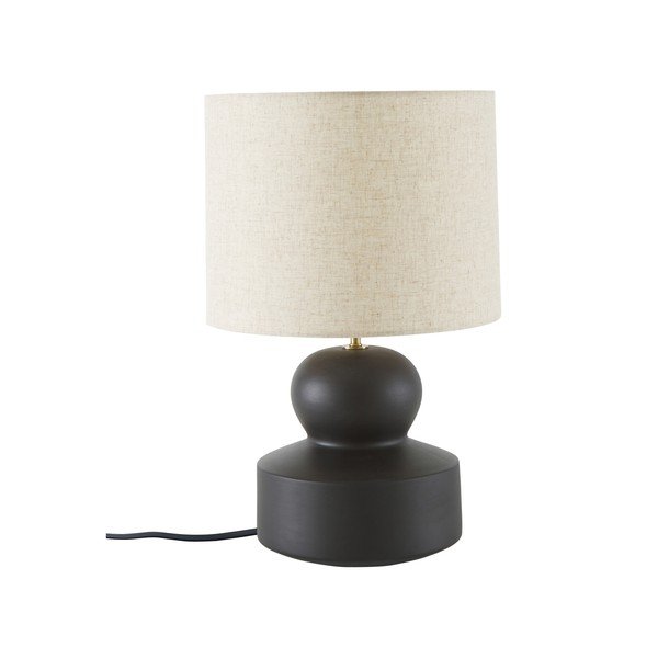 Lampada da tavolo in ceramica nera e beige, altezza 52 cm Georgina - Westwing Collection