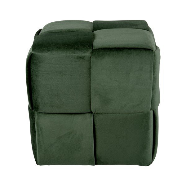 Sgabello in velluto verde scuro Weaved - Leitmotiv-image-2