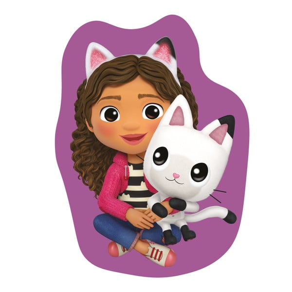 Cuscino per bambini in vello 35x35 cm Gabby´s Dollhouse "Pandy" – Jerry Fabrics