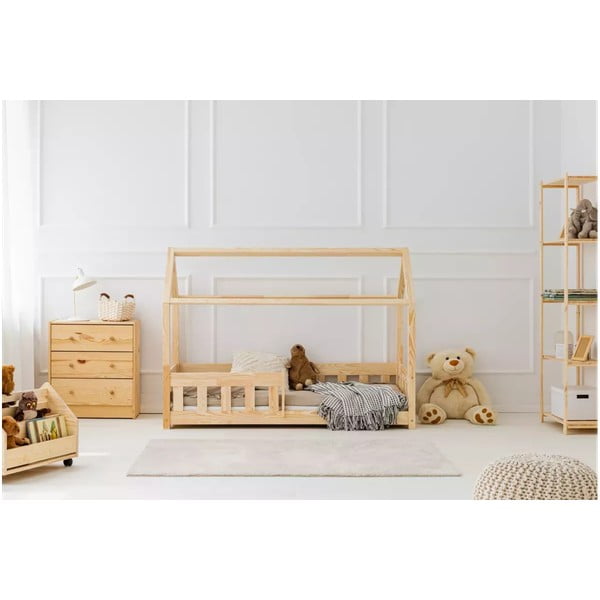 Letto per bambini in legno di pino 70x160 cm Mila MBP - Adeko-image-4