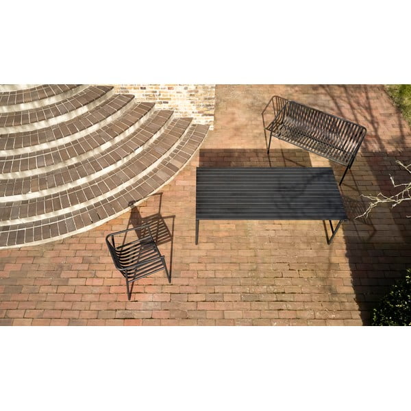 Panchina da giardino nera in metallo Villa - Hübsch-image-2