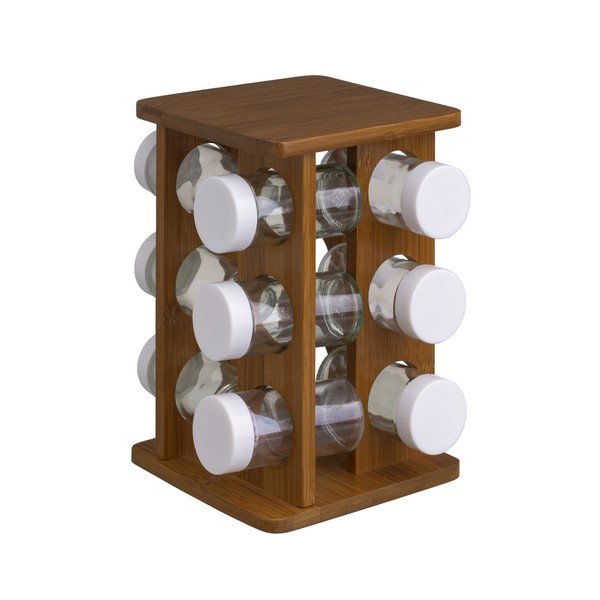 Set di contenitori per spezie 12 pz Bamboo Walnut – Casa Selección