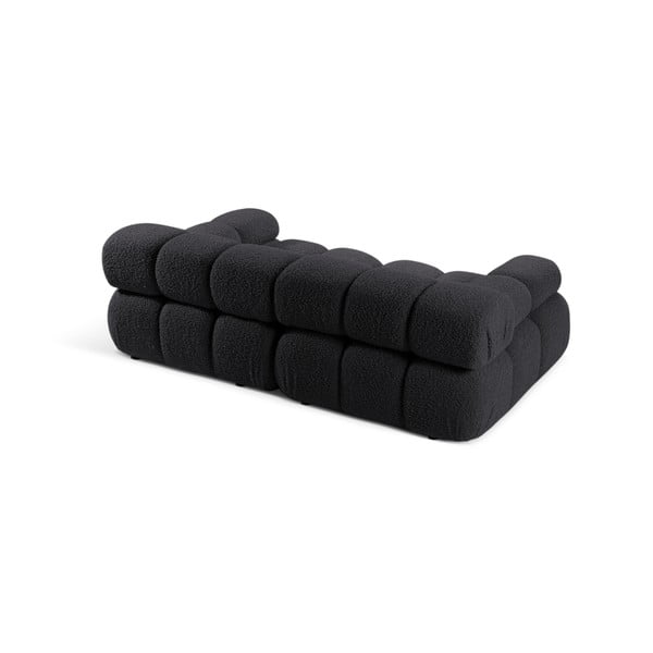 Divano componibile antracite in tessuto bouclé 188 cm Bellis - Micadoni Home-image-3