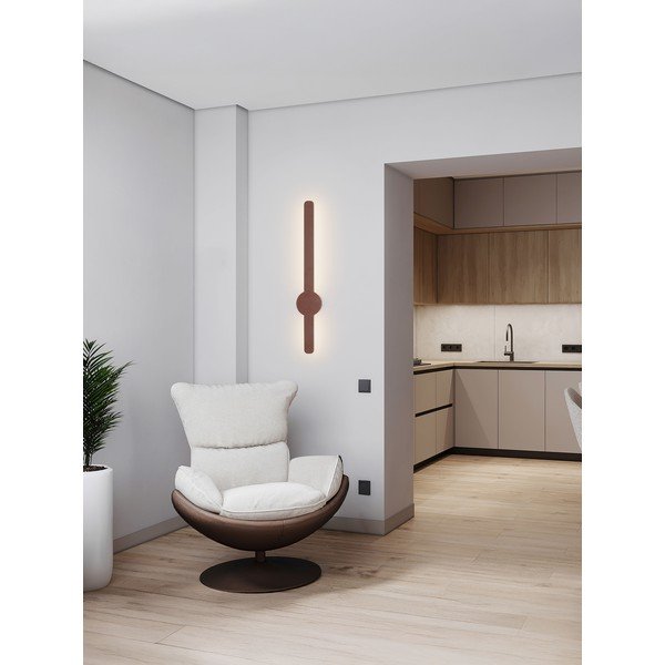 Lampada da parete LED marrone in alluminio Norei – Nova Luce-image-3