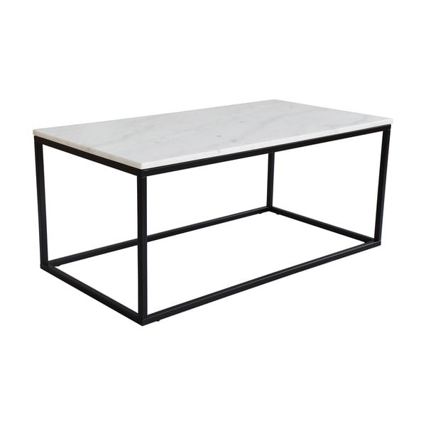 Tavolino in marmo bianco con base in nero Marble - RGE