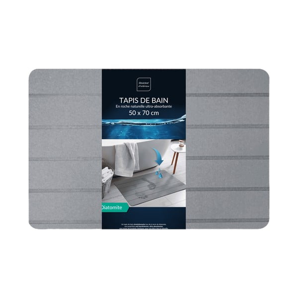 Tappetino per il bagno grigio 50x70 cm Baline – douceur d'intérieur-image-3