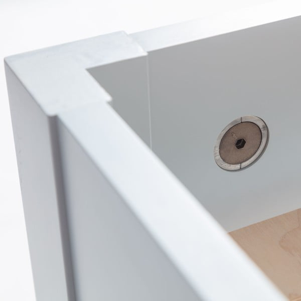 Letto matrimoniale bianco in legno di faggio con griglia 140x200 cm Dabi - Ragaba-image-4