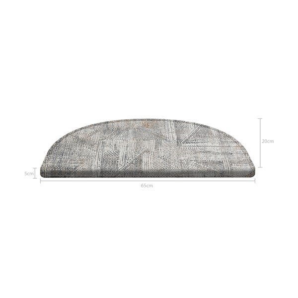 Gradini grigi in set da 16 pezzi 65x20 cm Horizon - Vitaus-image-4