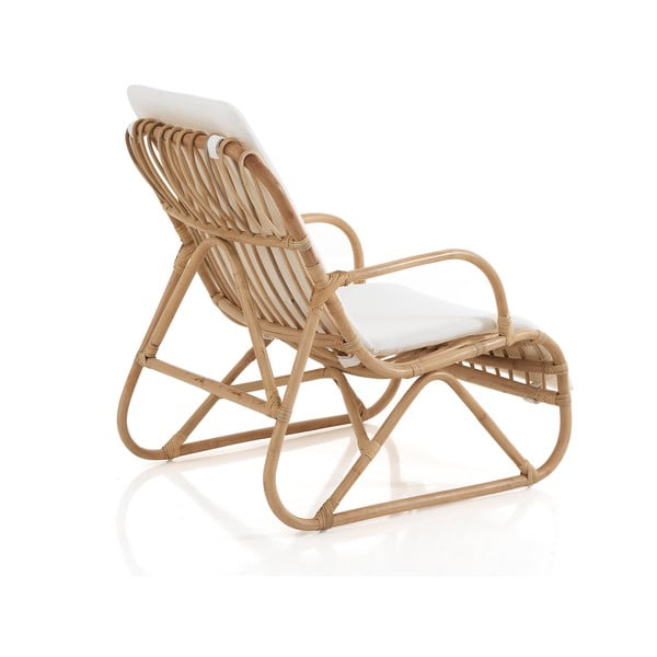 Poltrona con intreccio in bianco e naturale Erik - Tomasucci-image-2