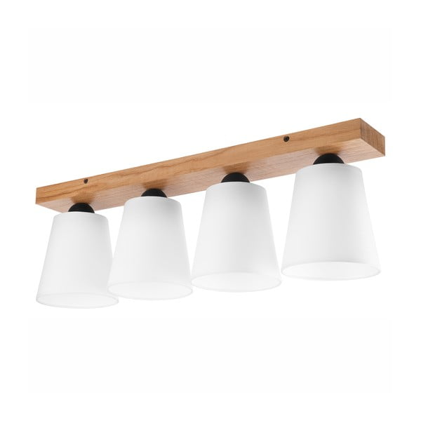 Lampada da soffitto bianca con paralume in tessuto ø 15 cm Lula - LAMKUR