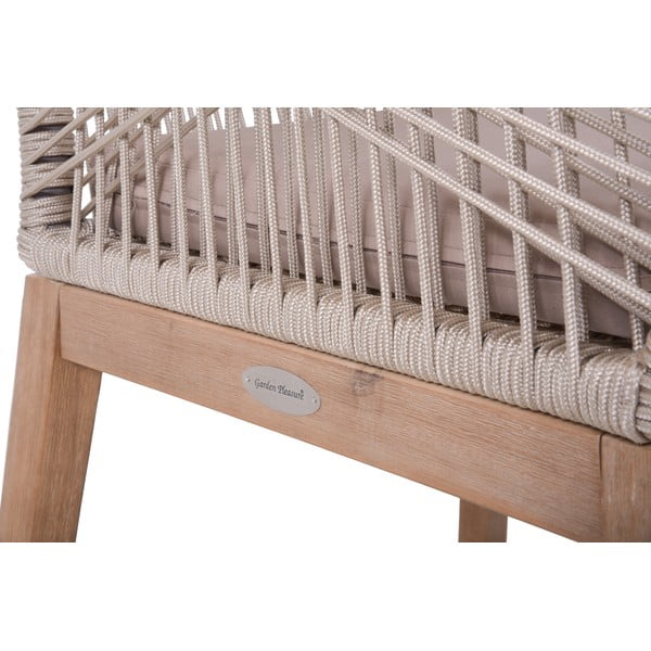 Sedia da giardino in legno beige Pomona - Garden Pleasure-image-2