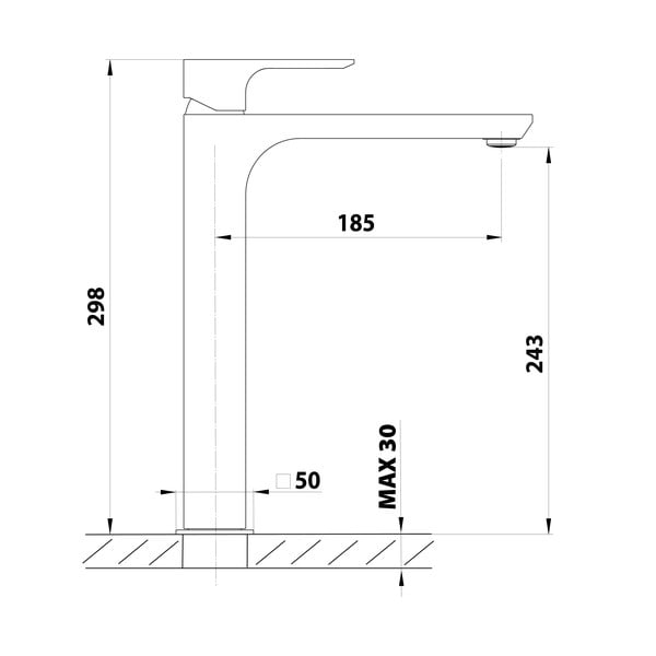 Rubinetto per lavandino dorato verticale Spy – Sapho-image-4