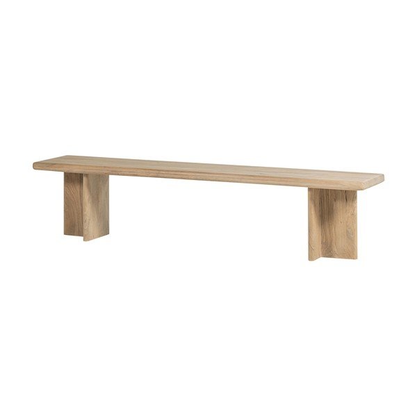 Panchina di colore naturale in legno massiccio Ato – WOOOD-image-2