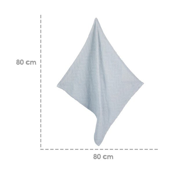 Coperta blu in cotone biologico 80x80 cm Lil Planet - Roba-image-4