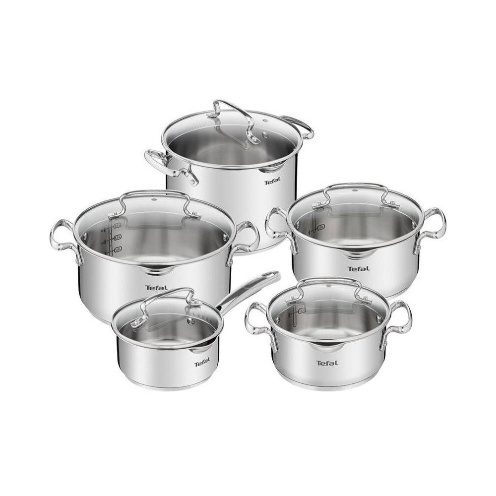 Set di pentole in acciaio inox 10 pezzi DUETTO+ G719SA55 - Tefal | Set di pentole