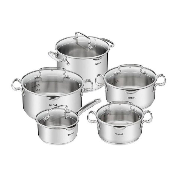 Set di pentole in acciaio inox 10 pezzi DUETTO+ G719SA55 - Tefal