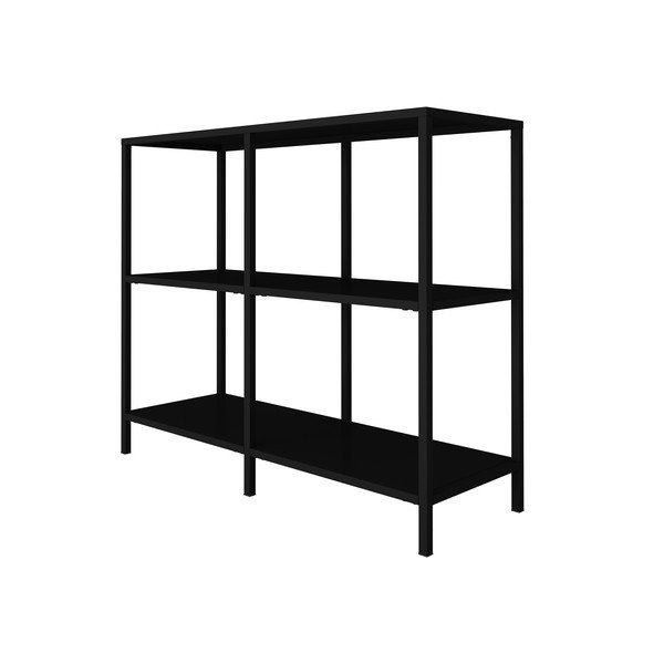 Scaffale in metallo nero, larghezza 100 cm Lite - Canett-image-3