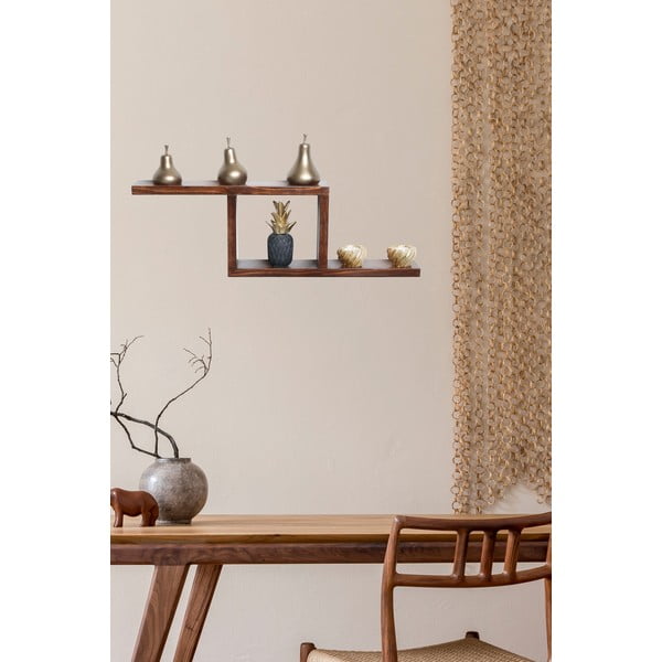 Mensola a castello in legno di abete di colore naturale 17 cm Linn - Kalune Design-image-1