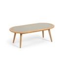 Tavolo da giardino in legno di eucalipto con piano in cemento Nina Glynis - Kave Home