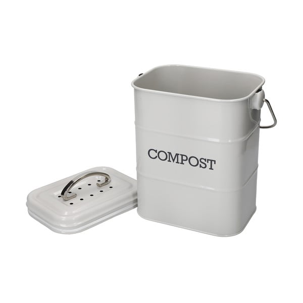 Contenitore grigio per rifiuti compostabili 3 l Living Nostalgia - Kitchen Craft-image-4