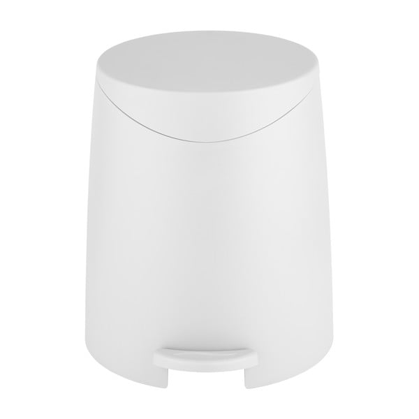 Cestino per la spazzatura bianco opaco in plastica con pedale 3 l Portes – Allstar-image-2