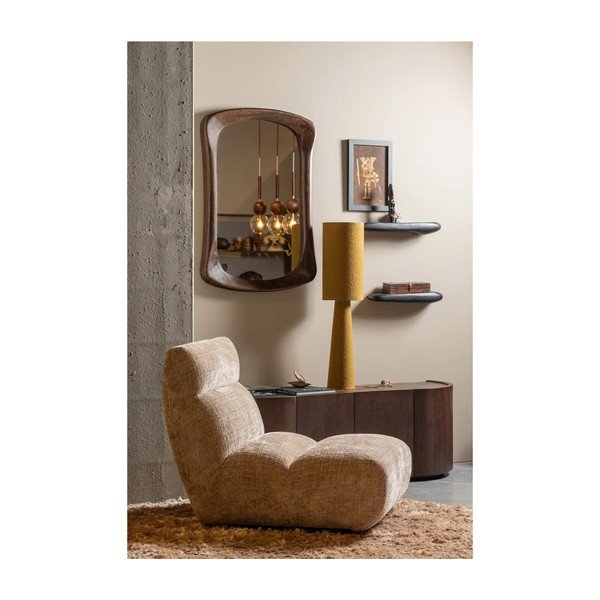 Poltrona marrone chiaro con rivestimento in ciniglia Observe – WOOOD-image-1