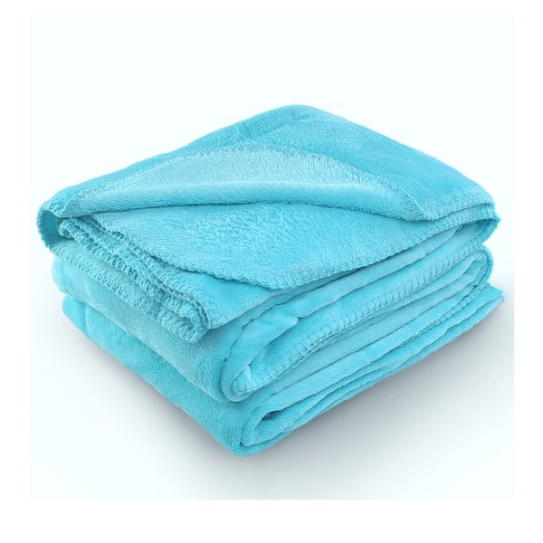 Coperta in microfibra turchese Tyler, 70 x 150 cm - AmeliaHome