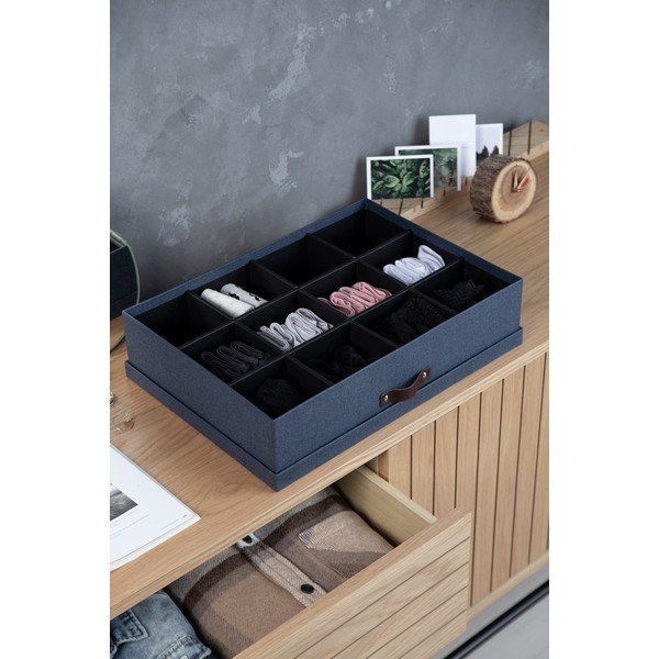 Scatola blu con scomparti Jakob - Bigso Box of Sweden-image-1