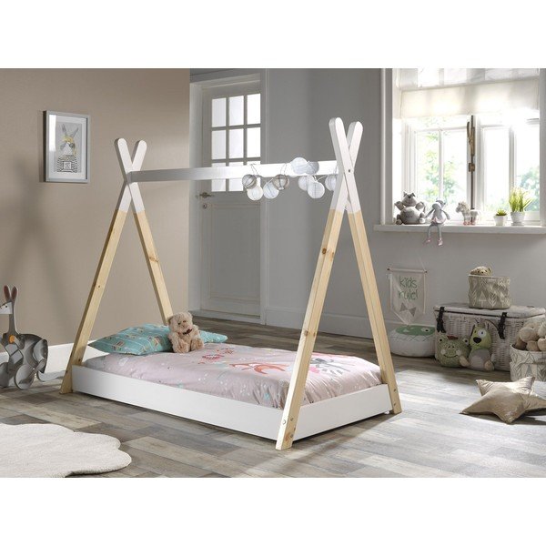 Box letto bianco/naturale 70x140 cm Tipi - Vipack-image-1
