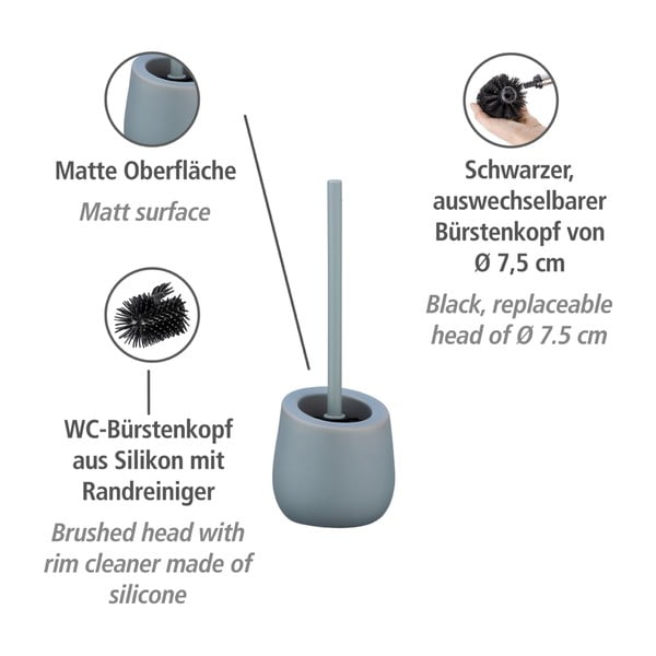 Scopino in ceramica grigio Badi - Wenko-image-3