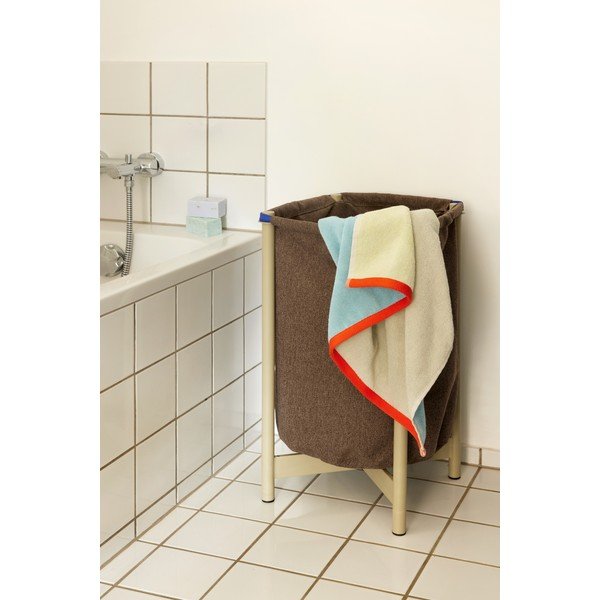 Asciugamano azzurro in spugna di cotone 70x140 cm Block - Hübsch-image-4