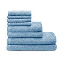 Set di asciugamani per viso e corpo con asciugatura rapida e tipo terry blu in cotone 8 pz Quick Dry – Catherine Lansfield