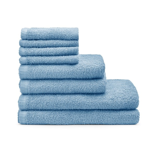 Set di asciugamani per viso e corpo con asciugatura rapida e tipo terry blu in cotone 8 pz Quick Dry – Catherine Lansfield