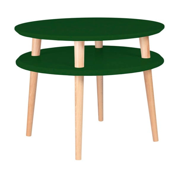 Tavolino verde scuro Ufo, ⌀ 57 cm - Ragaba