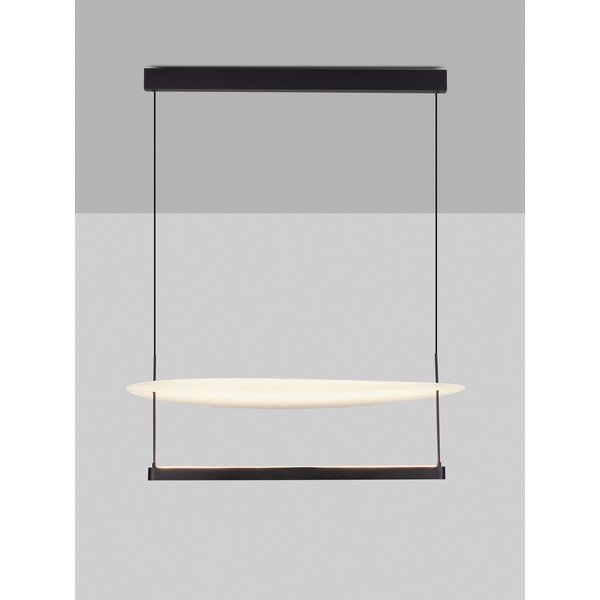 Lampadario LED bianco/nero opaco in alluminio con intensità regolabile ø 80 cm Diona – Nova Luce-image-4