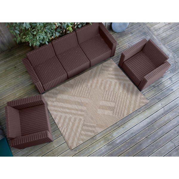Tappeto da esterno beige , 80 x 150 cm Devi - Universal-image-1