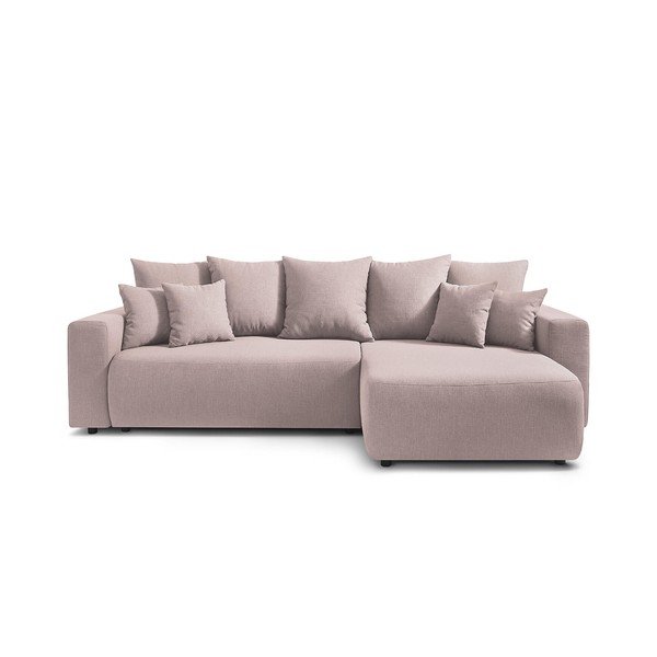 Divano letto Envy rosa chiaro divano angolare bifacciale Envy - Bobochic Paris-image-3