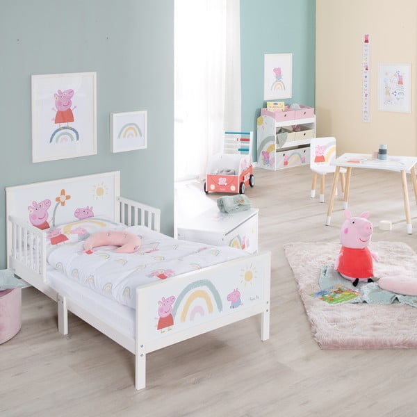 Letto bianco per bambini 70x140 cm Peppa Pig - Roba-image-3