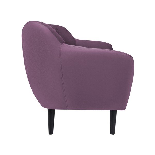 Divano viola per due Toscane, gambe nere - Mazzini Sofas-image-2