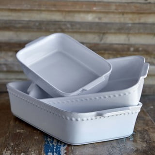 Piastra in gres bianco Pearl, 27 x 17 cm - Costa Nova