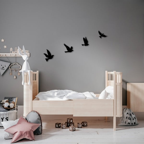 Decorazione murale in metallo in set di 4 pezzi 18x20 cm Birds - Wallity-image-1