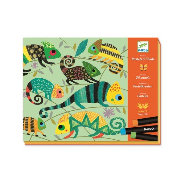 Set artistico con pastelli ad olio Atelier Jungle - Djeco-image-4