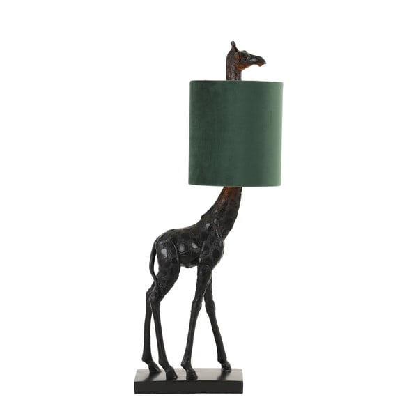 Lampada da tavolo verde scuro-nero (altezza 61 cm) Giraffe - Light & Living